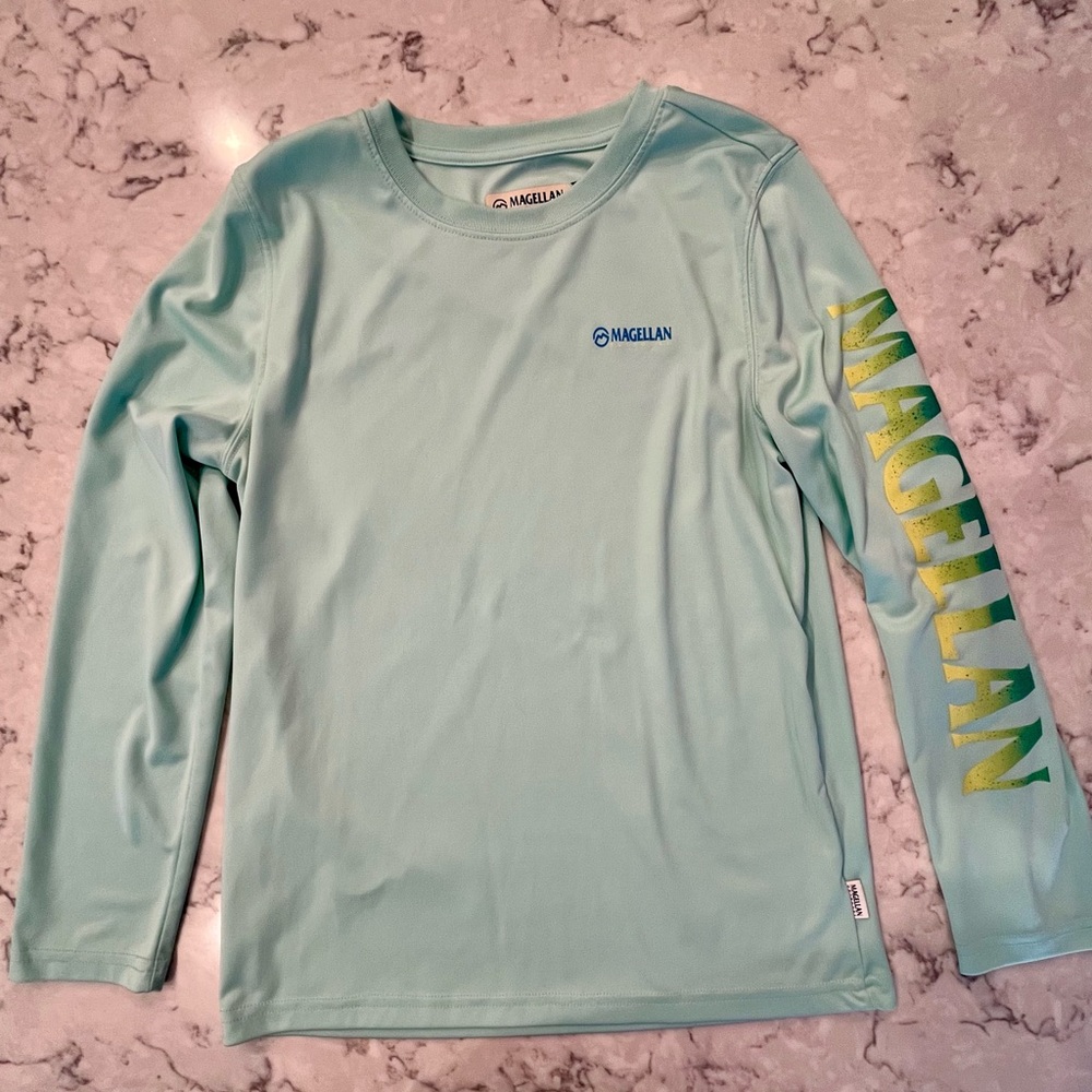 Boys YM Mint Green Magellan Fishing Shirt